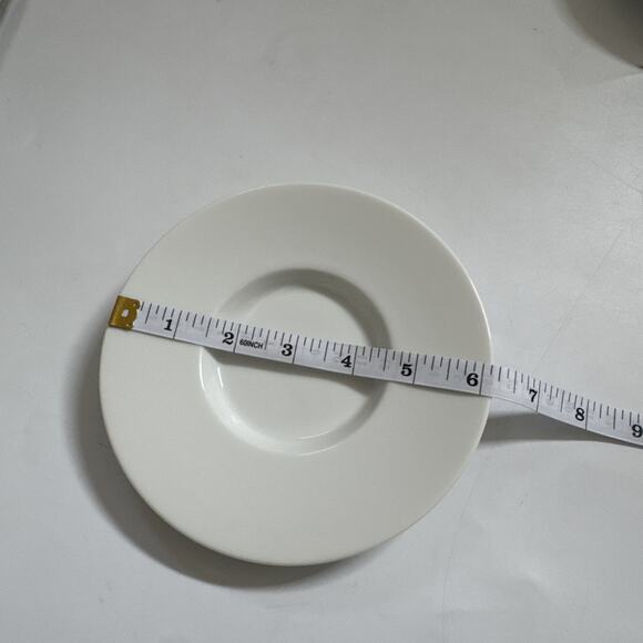 Lot of 5 Pottery Barn PB Modern Great White Saucers Only Espresso 6.25" JAPAN - Picture 6 of 8